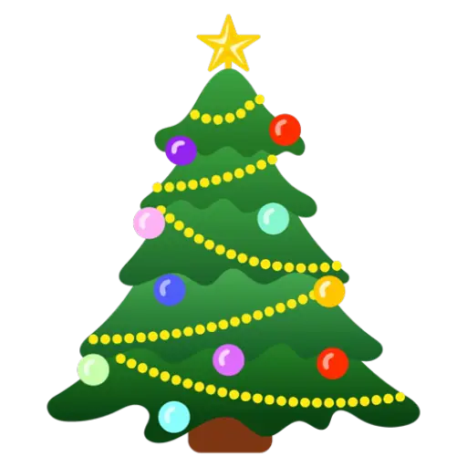 Figurinha: Árvore de Natal Decorada