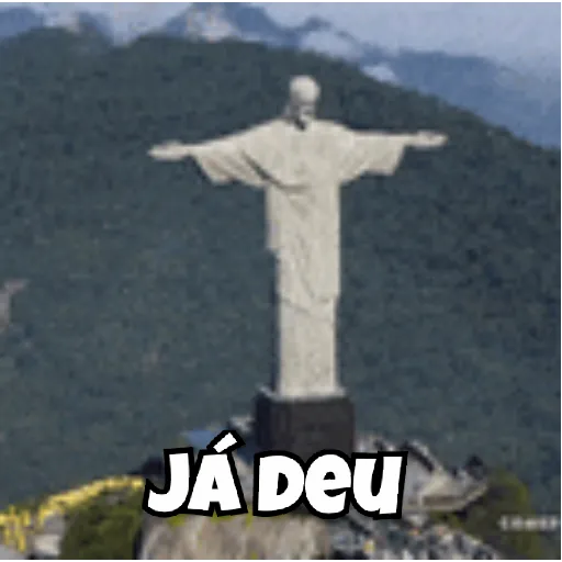 Figurinha: Cristo Redentor flutuando