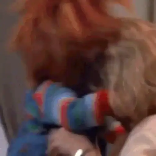 Figurinha: Chucky dá um soco