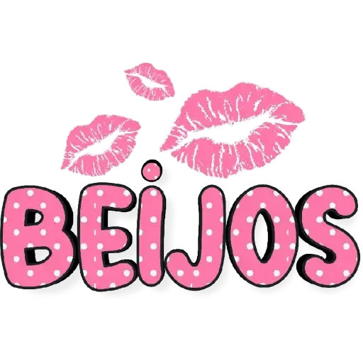 Figurinha: Beijos com Lábios Rosa
