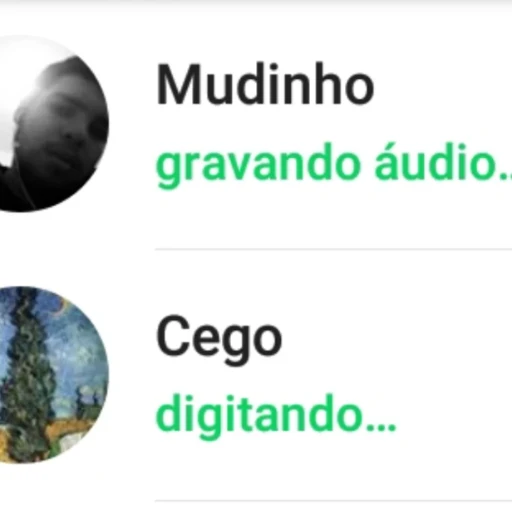 Figurinha: Mudinho gravando áudio