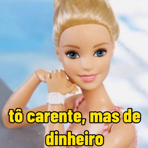 Figurinha: Barbie carente de dinheiro
