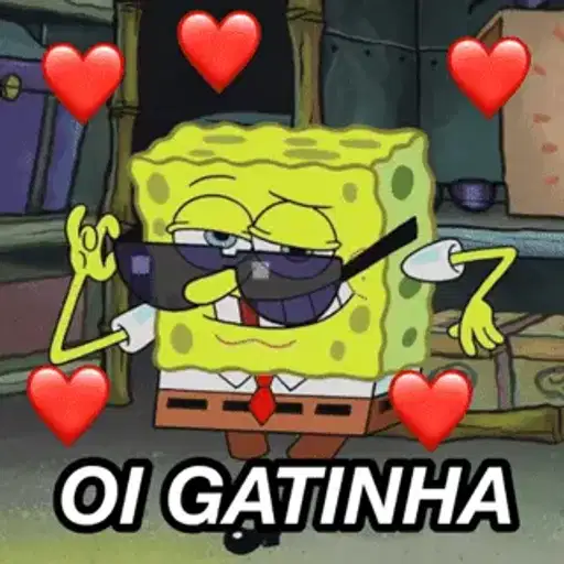 Figurinha: Bob Esponja Oi Gatinha