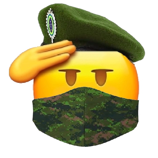 Figurinha: Militar brasileiro saudando