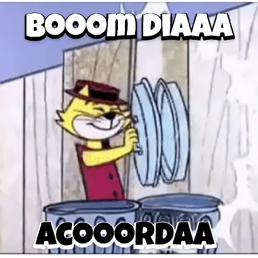Figurinha: Top Cat Acorda com Tambores