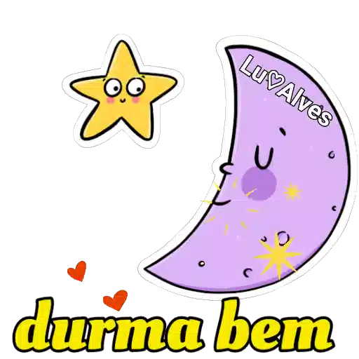 Sticker: Luna y estrella deseando buenas noches