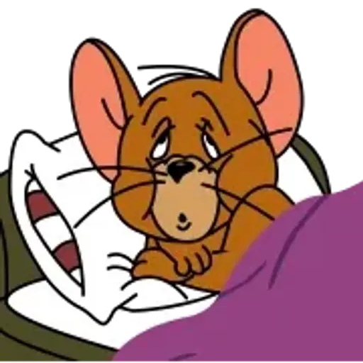 Figurinha: Jerry cansado com outro personagem