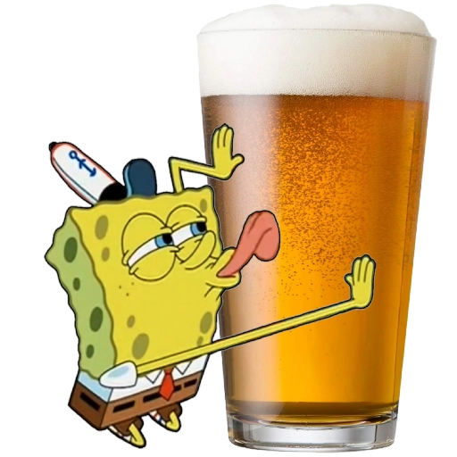 Figurinha: Bob Esponja e Cerveja