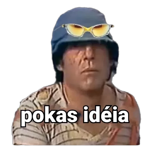 Figurinha: Chaves com óculos e boné