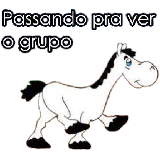 Figurinha: Cavalo Passando Pra Ver o Grupo