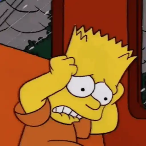 Figurinha: Bart Simpson em Pânico