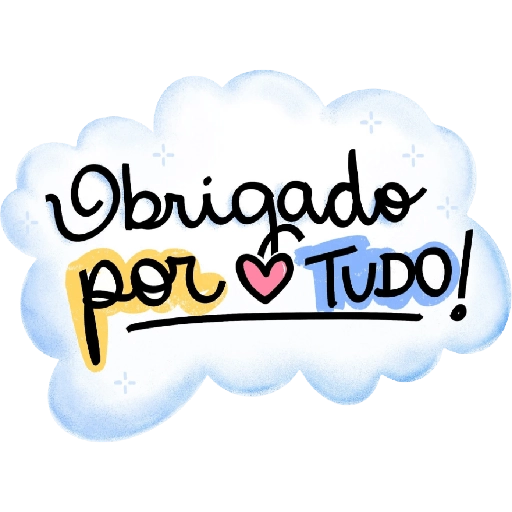 Figurinha: Obrigado por tudo