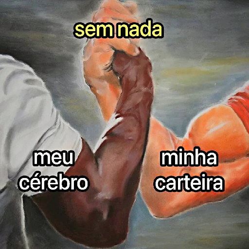 Figurinha: Meu cérebro e minha carteira