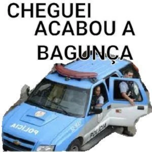 Figurinha: Cheguei, acabou a bagunça!