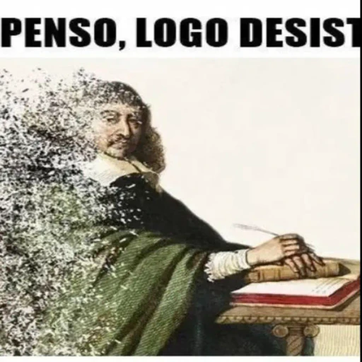 Figurinha: Penso logo desisto