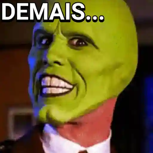 Figurinha: Máscara Fazendo Expressões Faciais