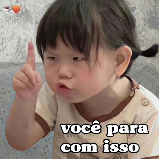 Figurinha: Criança mandando parar