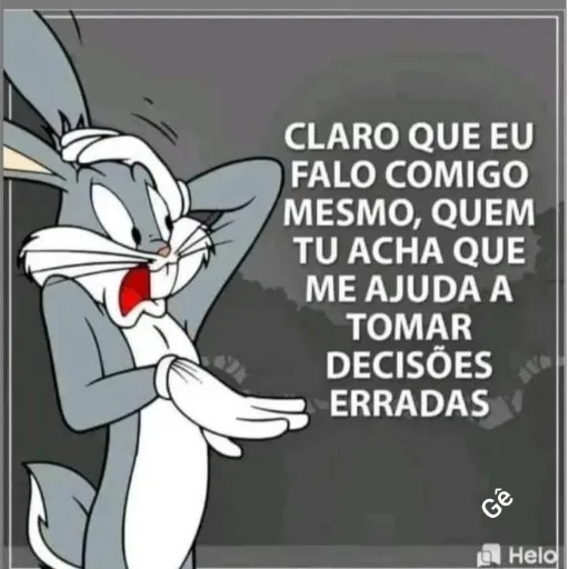 Figurinha: Pernalonga fala sozinho