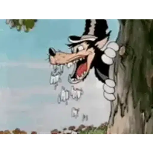 Figurinha: Lobo Mau perde os dentes