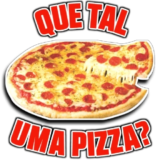 Figurinha: Que tal uma pizza?
