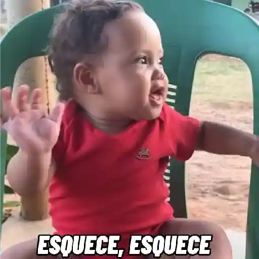 Figurinha: Bebê mandando esquecer