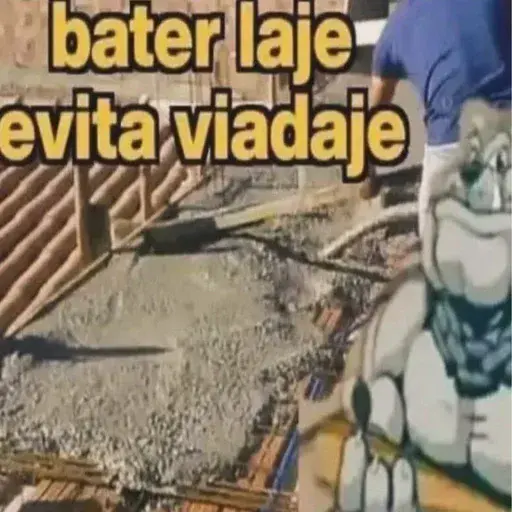 Figurinha: Bater laje evita viadaje