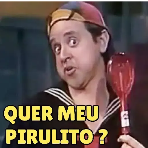 Figurinha: Chaves oferece pirulito