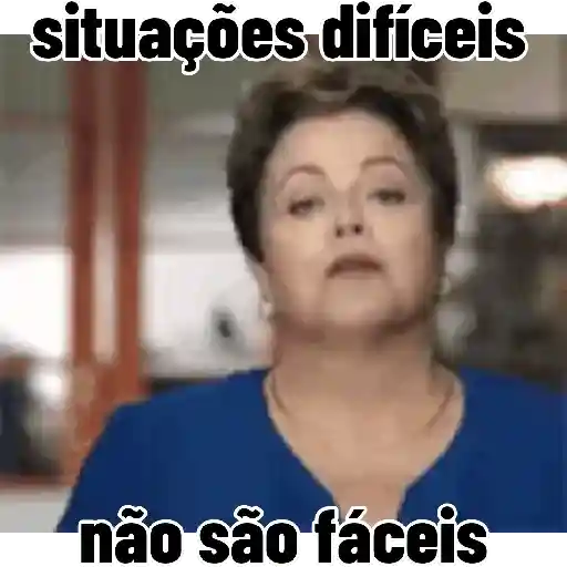 Figurinha: Situações Difíceis Não São Fáceis
