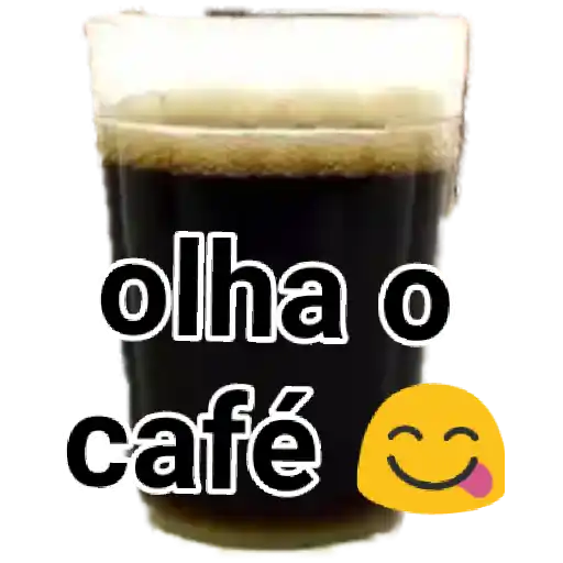 Figurinha: Olha o café