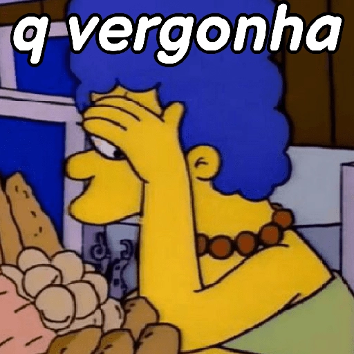 Figurinha: Marge Simpson com vergonha
