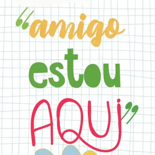 Figurinha: Amigo, estou aqui!