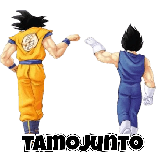 Figurinha: Goku e Vegeta Tamojunto