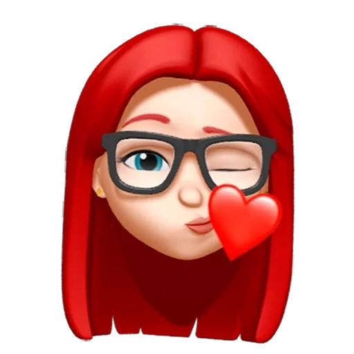 Figurinha: Mandando beijo com coração