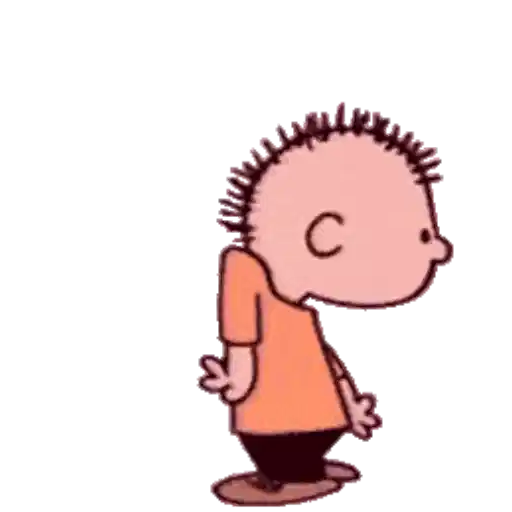 Figurinha: Charlie Brown andando para frente e para