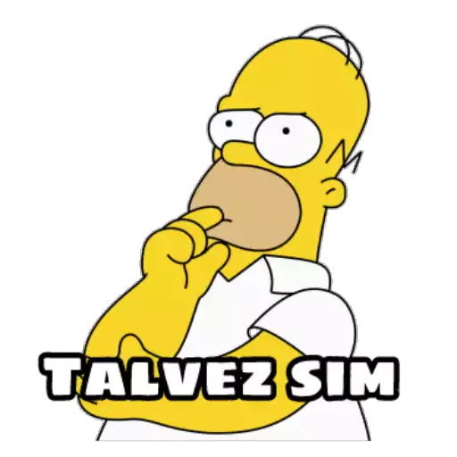 Figurinha: Homer Simpson pensando