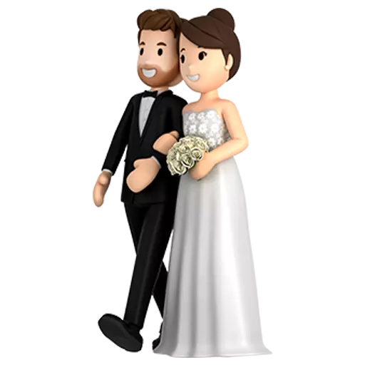 Figurinha: Casal de Noivos