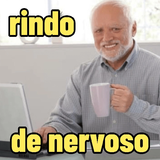 Figurinha: Rindo de nervoso