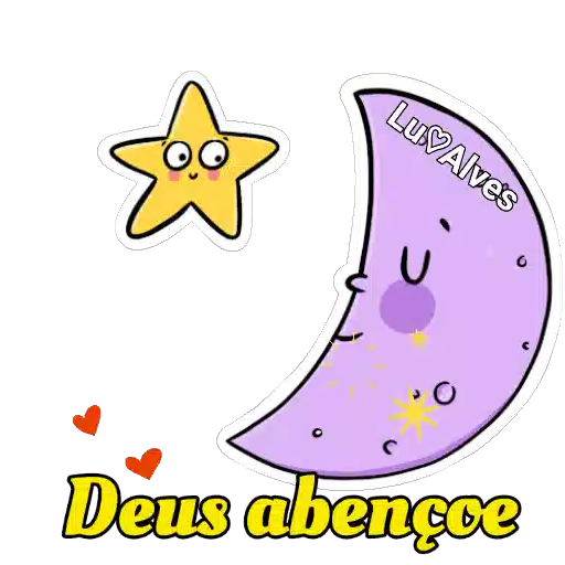 Sticker: Luna y estrella - Dios bendiga