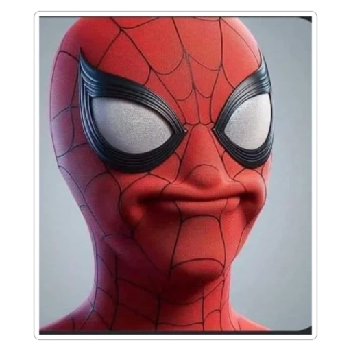 Figurinha: Spider-Man com cara de engraçado