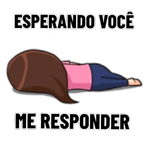 Figurinha: Esperando você me responder