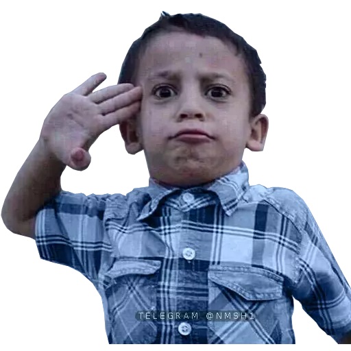 Figurinha: Garoto prestando continência