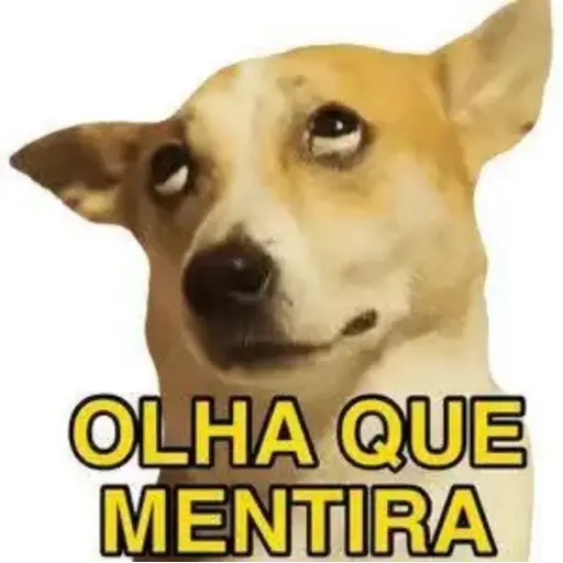 Figurinha: Olha que mentira