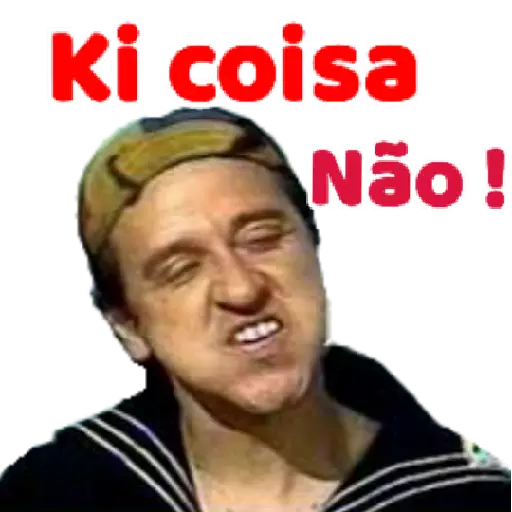 Figurinha: Quico faz cara de nojo