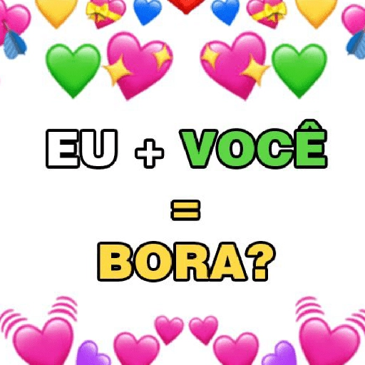 Figurinha: Eu + Você = Bora?