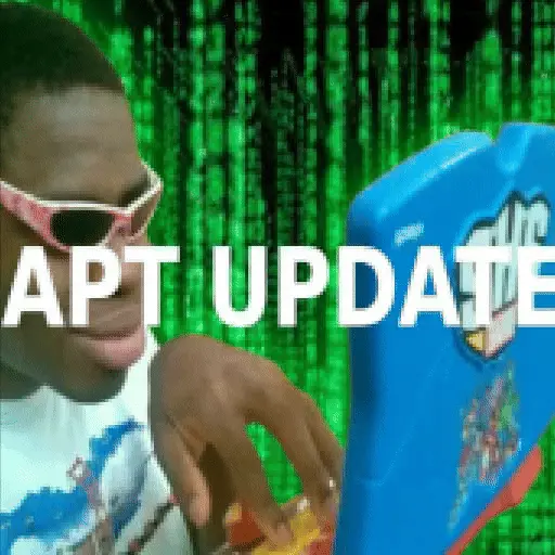 Figurinha: Apt Update Hacker