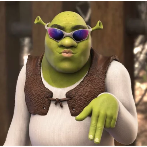 Figurinha: Shrek com Óculos Escuros