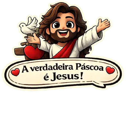 Figurinha: Jesus Páscoa Verdadeira