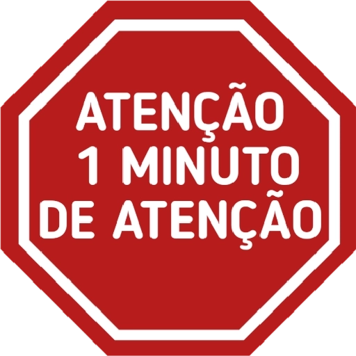 Figurinha: Atenção 1 minuto de atenção