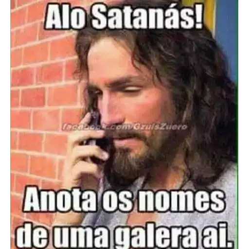 Figurinha: Alô Satanás! Anota aí