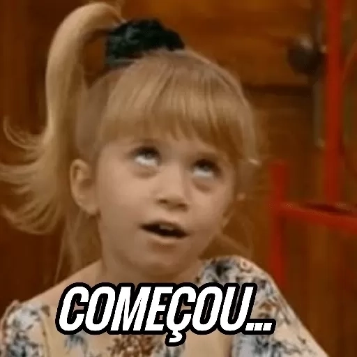 Figurinha: Começou...